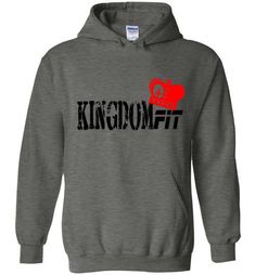 Kingdom Fit Hoodie Fitted Gray Hoodie, Fitted Gray Hooded Hoodie, Fitted Gray Hoodie With Drawstring, Fitted Fleece Hoodie With Drawstring, Fitted Hoodie With Drawstring Hood, Fitted Fleece Hoodie, Fitted Hoodie Sweatshirt With Drawstring Hood, Fitted Hoodie With Adjustable Hood, Fitted Crew Neck Hoodie For Winter