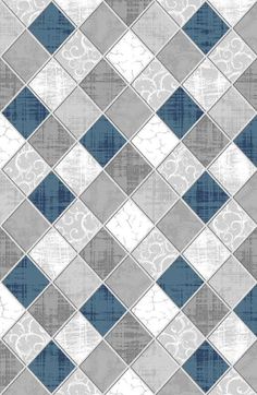 a gray and blue tiled wallpaper pattern