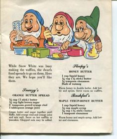 an old advertisement for snow white and the seven dwarfs