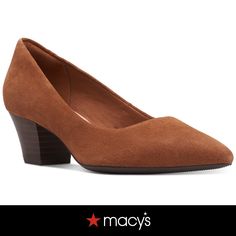 in stock Dress Shoes Women, Slip On Pumps, Womens Chunky Heels, Clarks Women's, Dark Tan, Womens Clarks, Comfortable Heels, Comfy Shoes, Tan Suede