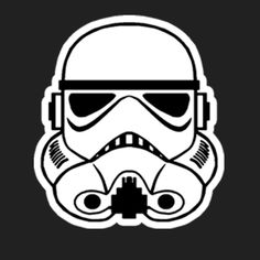 a star wars trooper helmet with sunglasses on it's face and the word, stormtro