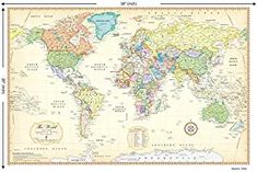 the world map with countries and major cities