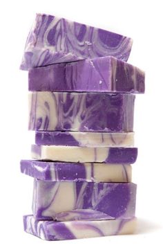 Saponified oils of olive, coconut and palm, EO of lavender, purple sweet potato powder for colorant Sweet Potato Powder, Emulsified Sugar Scrub, Honey Lavender, Purple Sweet Potato, Purple Sweet Potatoes, After Shave Balm, Chamomile Tea, Passion Flower, Beauty Soap