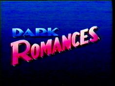 the title for dark romances, written in neon pink and blue on a black background