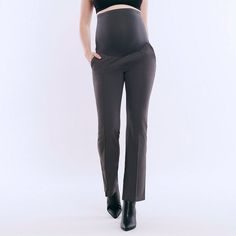 Embrace your journey into motherhood with style, comfort and confidence in theses women's pants from Motherhood. Click this MATERNITY & NURSING GUIDE to find the perfect fit and more! FEATURES Stretchy woven construction Full belly panel for support No closure - pull-on styling 2 Faux back pockets UnlinedFIT & SIZING High rise sits below the natural waistline Fitted through the hip and thigh Slim straight leg opening 28-in. inseam length 10-in. leg openingFABRIC & CARE Rayon, nylon, spandex Mach Bump Friendly Straight Leg Maternity Bottoms, Maternity Wear Straight Leg Bottoms, Bump Friendly Maternity Bottoms With Straight Leg, Bump-friendly Straight Leg Maternity Bottoms, Fitted Maternity Pants Bump Friendly, Bump Friendly Fitted Maternity Pants, Fitted Maternity Pants, Casual Fitted Nursing-friendly Bottoms, Casual Fitted Nursing Friendly Bottoms