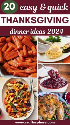 20 easy and quick thanksgiving dinner ideas that are perfect for the whole family to enjoy