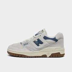 Women's New Balance 550 Casual Shoes Blue New Balance Shoes, New Balance 550s, Socks And Jeans, Sneaker Silhouette, Balance 550, Running Sandals, Bold Color Schemes, Retro Basketball, Big Clothes