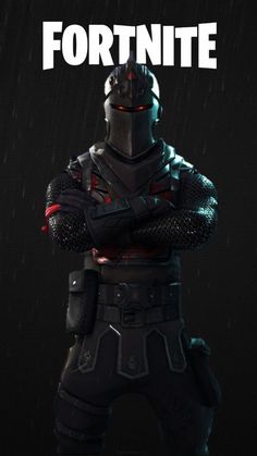 the character from fortnite is standing in the rain with his arms folded up