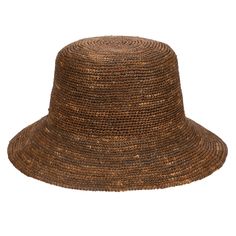 Weekend - Women's Crochet Raffia Bucket-BUCKET-San Diego Hat Company Brown Woven Straw Bucket Hat, Brown Straw Bucket Hat With Flat Brim, Brown Straw Bucket Hat With Curved Brim, Lightweight Brown Brimmed Bucket Hat, Casual Brown Cloche Hat For Vacation, Casual Natural Cloche Hat With Short Brim, Natural Casual Cloche Hat With Short Brim, Natural Straw Bucket Hat, Casual Woven Yarn Bucket Hat