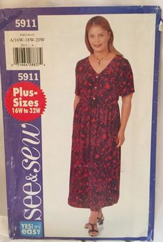 a woman's dress sewing pattern in the box