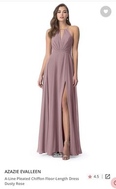 a bridesmaid dress is shown on the website for sale, and it has an open