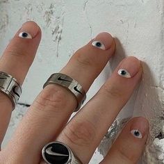 Masc Nails Designs, Masculine Nail Designs, Nails Minimal, Minimal Nails Art, Mens Nails, Hard Nails, Eye Nails