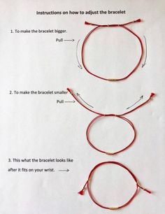 Good Luck Dainty Red Cord Bracelet Positive Energy Gold - Etsy Cord Bracelet Diy, Amulet Bracelet, Pretty Jewelry Necklaces, Good Luck Bracelet, Red String Bracelet, Bead Charms Diy, Thread Bracelets, Red String, Beads Bracelet Design