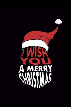 a santa hat with the words wish you merry christmas