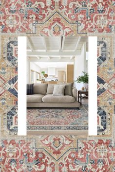 a living room filled with furniture and rugs