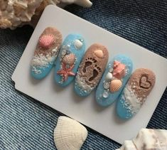 Sea Nails Designs The Beach, Designs For Long Nails, Easter Nails Design, Nail Art Creative, Nails Design Spring, Rockabilly Nails, Easter Nails Design Spring, Nail Art Wheel