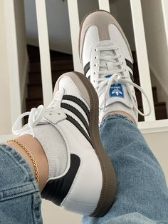 #samba #sneakers #adidasshoeswomen #adidas #trendy #anklet #anklets 2025 Wishlist, Sneakers Aesthetic, Sambas Adidas, Samba Sneakers, Kd Sneakers, Aesthetic Street, Adidas Sambas, Shoe Nails, Adidas Shoes Women