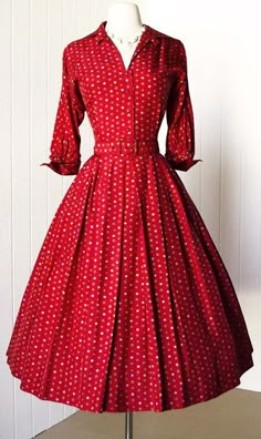 1950s / BlackCupcakeKitty Shirtwaist Dress, 1950s Dress