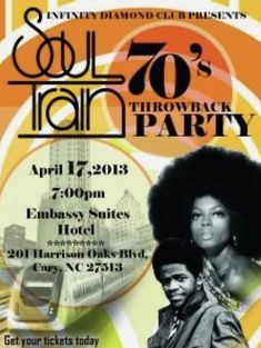 an event poster for the 50th anniversary celebration of soul jam's throw back party