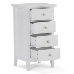 a white dresser with three drawers on top