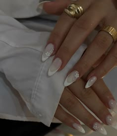 Engagement Nails, Nails Coffin Short, White Acrylic Nails, Classy Acrylic Nails, Pearl Nails, Acrylic Nails Coffin Short, Bridal Nails