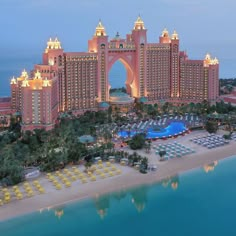 an aerial view of the resort at night