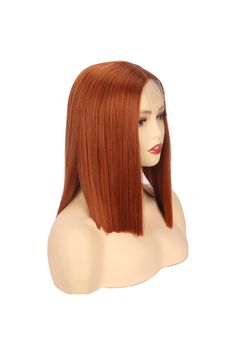 Koliyn Medium Length Wigs for Women Bob Wig Lace Front Wigs for White Women Straight Middle Part Wig Synthetic Wig Shoulder Length Fashion Wig for Cosplay and Daily Auburn Middle Parts, Synthetic Wig, Wig Styles, Bob Wigs, Shoulder Length