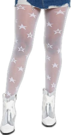 Star Tights, Disney Valentines, White Tights, Tall Hoodies, Plus Size Fits, White Stars, Star Design, Socks And Tights, Guitar Strap