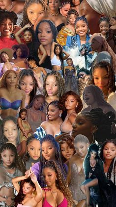 a collage of black women with different hair colors and hairstyles on them