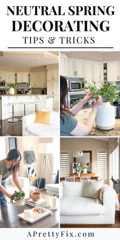 Easy ways to update your home this spring using neutral decor ideas. Lots of style tips and low-cost, budget-friendly ways to decorate you home. #springdecorating #decoratingtips #budgetfriendly #springhometour #neutraldecor Neutral Decor Ideas, Decorating For Spring, Rectangular Living Rooms, Decor 2023, Classy Decor, Affordable Decor, Home Decorating Ideas, Diy House, Livingroom Layout