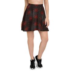 The soft fabric and flared cut of this skater skirt are just a few of the reasons why it's bound to become a favorite in your wardrobe. The flattering silhouette looks great on any body type, and thanks to the elastic waistband, you'll feel extra comfy.  * Smooth fabric  * Mid-thigh length  * Elastic waistband  * Overlock seams, coverstitch hemline Stretch Flared Skirt With Elastic Waistband, Stretch Full Mini Skirt With Lining, Flared Skirt With Wide Waistband, Stretch Flared Skirt With Wide Waistband, Stretch Flared Skirt, Casual Stretch A-line Skirt, Casual Skirt With Wide Waistband And Flowy Fit, Flowy Lined Flared Tennis Skirt, Flowy Flared Tennis Skirt With Lining