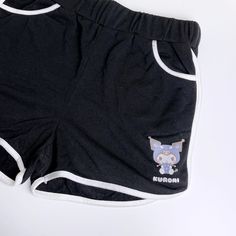 Kawaii shorts features a cute graphic paint and two pockets. Prefect for staying cozy and comfy. One size. 100% Authentic. Cute Bottoms With Elastic Waistband And Relaxed Fit, Kawaii Shorts, Sanrio Kuromi, Cotton Shorts, Paint, Kawaii