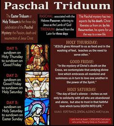 a poster with the words paschal tridum on it