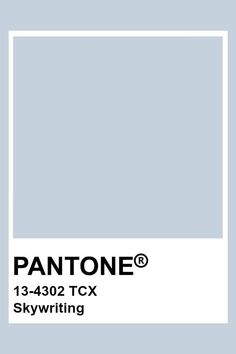 pantone's logo with the words sky writing in white on a light blue background