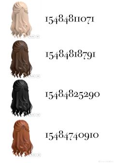 Bloxburg Half Up Half Down Hair Codes, Brown Curly Hair Berry Avenue Codes, Berry Avenue Codes Brown Curly Hair, Club Roblox Image Id Codes Clothes, Id Cabelos Bloxburg, Ginger Hair Roblox Codes, Hair Codes For Berry Ave Black