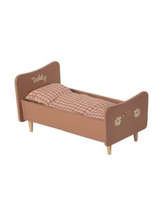 Maileg Wooden Bed for Teddy Mom Weston Table Maileg Mouse Furniture Diy, Maileg Dollhouse Wallpaper, Maileg Suitcase, Wooden Doll Bed, Maileg Mouse Clothes, Dusty Rose Color, Wooden Bed, Mama Bear, Modern Life