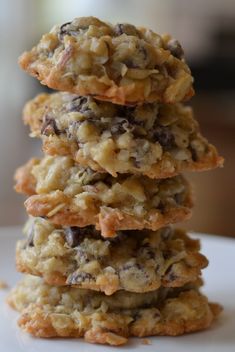 three cookies stacked on top of each other