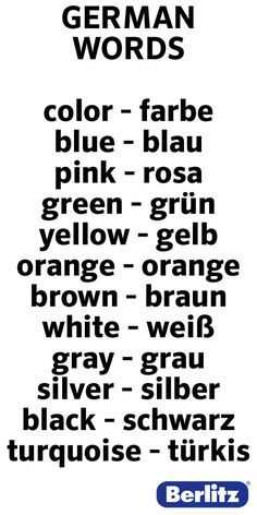 german words are arranged in the shape of a pyramid, with different colors and sizes