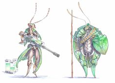 Ground Beetle, Shield Bug, Orchid Mantis, Shield Bugs, Stick Insect, Insect Art, Creature Concept, Dnd Characters