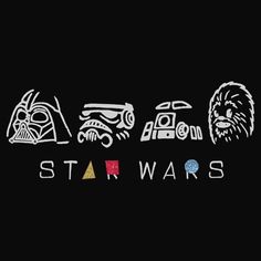 the star wars logo on a black background