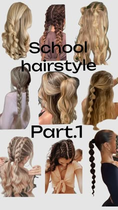 #hairstyles #school #morepartscoming Prom Hairstyles Braid, Prom Hairstyles Shoulder Length, Prom Hairstyles 2023, Medium Length Prom Hairstyles, Braid Prom Hairstyles, Easy Hairstyles For Thick Hair