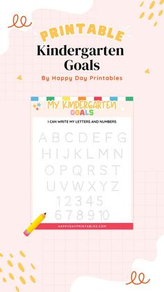 the printable children's handwriting and numbers worksheet