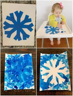 paper plate snowflake art project for toddlers to do with the winter holidays