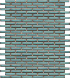 a brick wall made out of blue and brown bricks, with two rows of different colors