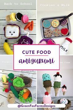 Crochet Pretend Food with Cute Amigurumi Patterns Crochet Food Patterns, Kids Play Food, Crochet Birthday, Scrap Yarn Crochet, Savory Treats, Japanese Crochet, Patterns For Crochet