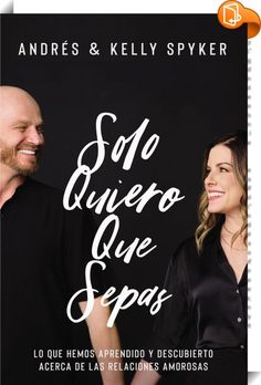 a man and woman standing next to each other in front of a black background with the words so quero que sepos