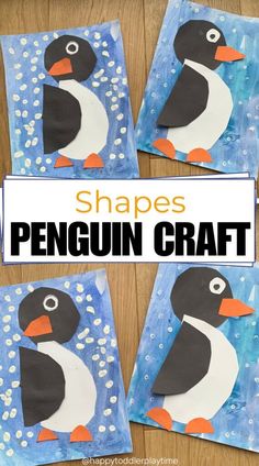 penguin craft for kids to make with paper and glue