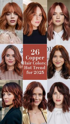 Transform your look with Copper Hair Colors: Hot Trend for 2025, featuring stunning blends of golden, dark red, and orange hues. Whether you prefer a light brown or dark brown base, this trend is all about richness and depth. Add cherry or auburn highlights for a fresh update, or stick with a cool copper shade for a more subtle look. These ideas for brunettes will help you nail the trend with ease and style. Light Brown Two Tone Hair, Copper Hair On Short Hair, Shadow Roots Hair Brunette To Red, Different Copper Hair Colors, Going From Brunette To Red Hair, Shades Eq Red Copper Formulas, Fall Copper Hair Highlights, Red Cinnamon Hair Color, Brunette Copper Hair Balayage