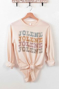 JOLENE WESTERN DOLLY LONG SLEEVE TEE-Charmful Clothing Boutique Country Shirts, Chic Boutique, Long Sleeve Tee, Purple And Black, Casual Chic, Blue And Purple, Long Sleeve Tees, Graphic Sweatshirt, Active Wear