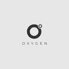 the logo for oxygen is shown in black and white